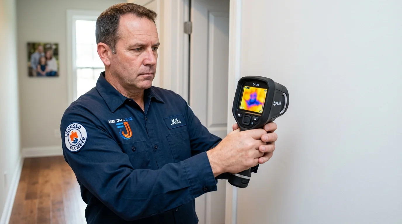 Thermal imaging leak detection by Johns Plumbing LLC in Cherryville